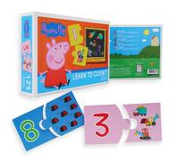 Barbo Toys - Peppa Pig Aprendiendo a Contar para Niños a Partir de 3 Años - Juego de Puzzle Infantil con 10 Mini Puzzles - Aprendiendo a Contar - Juegos Educativos para Niños - Oficial Peppa Pig