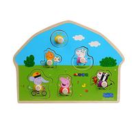 Barbo Toys - Peppa Pig Rompecabezas - Puzzle De 6 Botones - Puzzle De Madera A Partir De 2 Años con Los Amigos De Peppa Pig - Puzles niños 2 años - Juguetes niños 2 años - Peppa Pig Oficial
