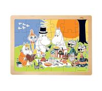 Barbo Toys - Picnic Rompecabezas de Madera de Moomin - 24 Piezas- Niños a Partir de 3 años - Puzzle de Marco de Madera - Puzles niños 3 años - Juguetes niños 3 años - Ilustraciones Moomin Valley