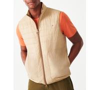 Barbour Barbour - Chaleco de hombre con cuello mao y cierre de cremallera. Beige Talla S