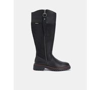 Barbour Bota alta de piel con cremallera. Negro 41