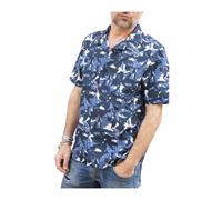 Barbour - Camisa Chappel Estampada de Manga Corta - Shirts - Hombre - Azul - L -
