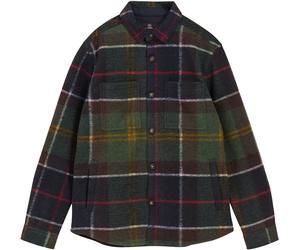 Barbour - Camisas - Woodlane Brushed Check Overshirt Classic Tartan de Lana - Talla L - Verde Verde L