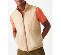 Barbour Chaleco de hombre con cuello mao y cierre de cremallera. Beige S