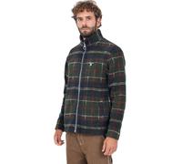 Barbour Chaqueta polar sherpa con estampado de tartán verde y azul para hombre S, Verde