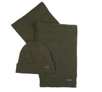 Barbour Conjunto de bufanda y sombrero MGS0047 VERDE