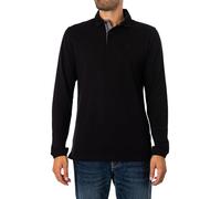 Barbour de los Hombres Polo Essential De Piqué De Tartán De Manga Larga, Negro, XXL
