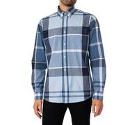 Barbour Hombre Camisa De Vestir Harris, Berwick Blue Tartan, 3XL