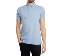 Barbour Hombre Polo De Piqué De Tartán, Sky Marl/Dress Blue, XXL