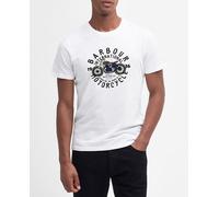 Barbour International Camiseta Café Racer Blanca Spirit Tee, Whisper White, L