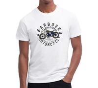 Barbour International Camiseta Café Racer Blanca Spirit Tee, Whisper White, S