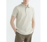 Barbour Polo de hombre de manga corta con tejido de piqué. Beige S