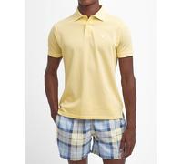 Barbour Polo de hombre de manga corta con tejido de piqué. Mostaza M