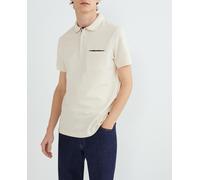 Barbour Polo de hombre en piqué de algodón lavado y manga corta. Blanco XL