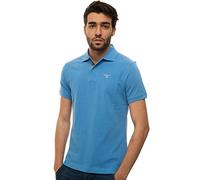 Barbour Polo Tartán Piqhe Hombre, Delft Blue, XL