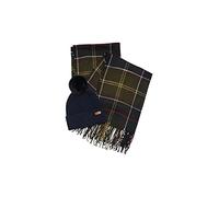 SET GORRO+BUFANDA DOVER/HAILES TARTAN AZUL BARBOUR