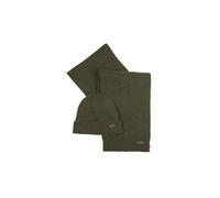 BARBOUR Set de regalo de 2 piezas, bufanda y gorro CARLTON oliva