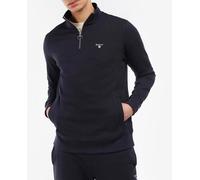 Barbour Sudadera de hombre de cuello de cremallera y bordado en el pecho. Azul marino S