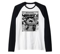 Barbudo Dragón Lagarto Último Día De Escuela Verano Meme Selfie Camiseta Manga Raglan