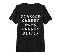 Barbudo Gordito Chicos Abrazar Mejor Divertido Barba Papá Humor Camiseta Premium