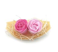Barca con flores para regalo invitados (Rosa) - Rosas de jabón para baño aromático. Detalle original para eventos, bodas, cumpleaños...