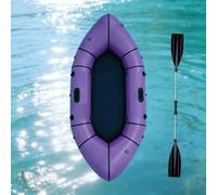 Barca Hinchable 1/2 Personas con Suelo Drop-Stitch - Kayak Hinchable 2 Plazas para Pesca Y Ocio, Incluye Remos, Bomba, Bolsa Y Kit De Reparación, hasta 200kg(Purple)