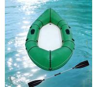 Barca Hinchable 1/2 Personas con Suelo Drop-Stitch - Kayak Hinchable 2 Plazas para Pesca Y Ocio, Incluye Remos, Bomba, Bolsa Y Kit De Reparación, hasta 200kg(Green)
