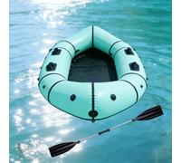 Barca Hinchable 1/2 Personas con Suelo Drop-Stitch - Kayak Hinchable 2 Plazas para Pesca Y Ocio, Incluye Remos, Bomba, Bolsa Y Kit De Reparación, hasta 200kg(Indigo)