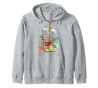 Barcelona Ciudad España Iconos Colorido Paisaje Urbano Arte Recuerdo Sudadera con Capucha