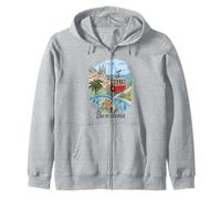 Barcelona Ciudad España Sagrada Familia Cable Car Art Souvenir Sudadera con Capucha