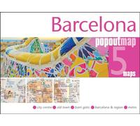 Barcelona Double: Pocket size, pop up map of Barcelona city centre (PopOut Maps)