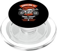 Barcelona ES España España Diseño Retro Motocicleta PopSockets PopGrip para MagSafe