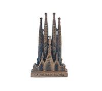 Barcelona España 3D Sagrada Familia Catedral de aleación de metal para el hogar, escritorio, decoración hecha a mano, colección de recuerdos turísticos