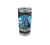 Barcelona España Ciudad Española Sagrada Familia Souvenir Orgulloso Vaso térmico de acero inoxidable de doble pared