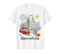 Barcelona España Ciudad Souvenir Art Design Souvenir Camiseta