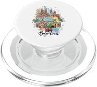 Barcelona España Monumentos Arte Colorido Paisaje Urbano Recuerdo PopSockets PopGrip para MagSafe