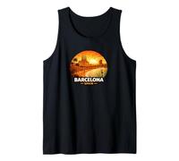 Barcelona, España, Puesta de Sol, Horizonte Camiseta sin Mangas