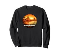 Barcelona, España, Puesta de Sol, Horizonte Sudadera