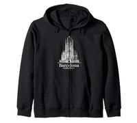 Barcelona España Souvenir España Sagrada Familia Skyline Sudadera con Capucha