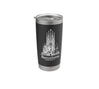 Barcelona España Souvenir España Sagrada Familia Skyline Vaso térmico de acero inoxidable de doble pared