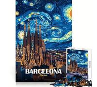Barcelona, EspañaSagrada FamiliaArte Nocturno para adultosRompecabezas de 1000 piezasDesarrollo mentalRequiere un Esfuerzo y una atención personalizadaDiseño eleganteRegalo de Navidad (38x26cm)