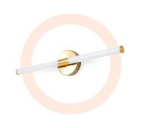 BARCELONA LED. Aplique de baño LED Dorado Tubular 60cm - 8W, 720lm, IP44 - Luz Blanca Neutra 4000K - Iluminación moderna y eficiente. Lámpara de Pared sobre espejo de baño