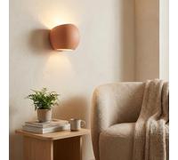 BARCELONA LED Aplique de Pared Ball Rojo Ladrillo Up & Down 1xG9 Cemento Duradero Pequeño Moderno Clásico Industrial Minimalista Retro Lujo Salón Dormitorio Pasillo Interior