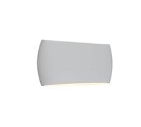 BARCELONA LED Aplique de Pared Escayola Blanca DUNA Up Down E27 300mm Lámpara Mural Pequeña Pintable Estilo Nórdico Moderno Minimalista para Salón Dormitorio Hotel Iluminación Decorativa