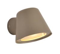 BARCELONA LED Aplique de pared exterior LED ALBA - Luz pared cálida 5W GU10 incluida - IP44 resistente al agua - Lámpara de pared exterior Gris moderna de aluminio para terraza, balcón o porche