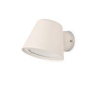 BARCELONA LED Aplique de pared exterior LED ALBA - Luz pared cálida 5W GU10 incluida - IP44 resistente al agua - Lámpara de pared exterior Blanco moderna de aluminio para terraza, balcón o porche