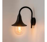BARCELONA LED Aplique Exterior E27 Preto Globo Transparente