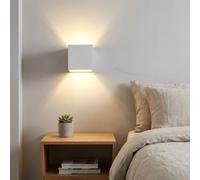 BARCELONA LED Arandela Denis G9 cubo branco em gesso, luz indireta bidirecional, design moderno minimalista estilo escandinavo, pintável e integrada na parede, ideal para sala, quarto e hotel