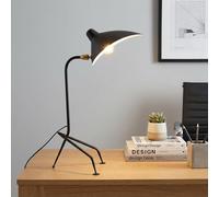 BARCELONA LED Candeeiro de Mesa MEL SMALL Preto e Dourado, Estilo Industrial Vintage e Moderno, Minimalista e Escultural, para Sala de Jantar, Sala Estar, Quarto, Escritório e Decoração Contemporânea