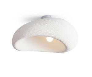 BARCELONA LED Candeeiro De Teto Wabi Sabi L450 E27 Design Natural | Cúpula Artesanal, Acabamento Orgânico, Estilo Japandi, Decoração Interior, Ambiente Acolhedor